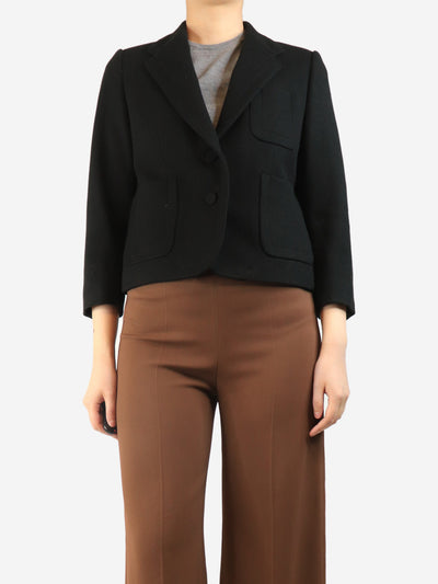 Black cropped wool jacket - size UK 10 Coats & Jackets Dries Van Noten 