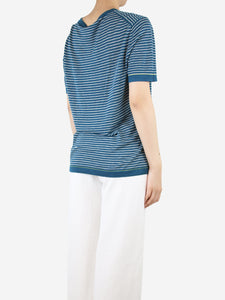 Hermes Blue striped linen top - size S