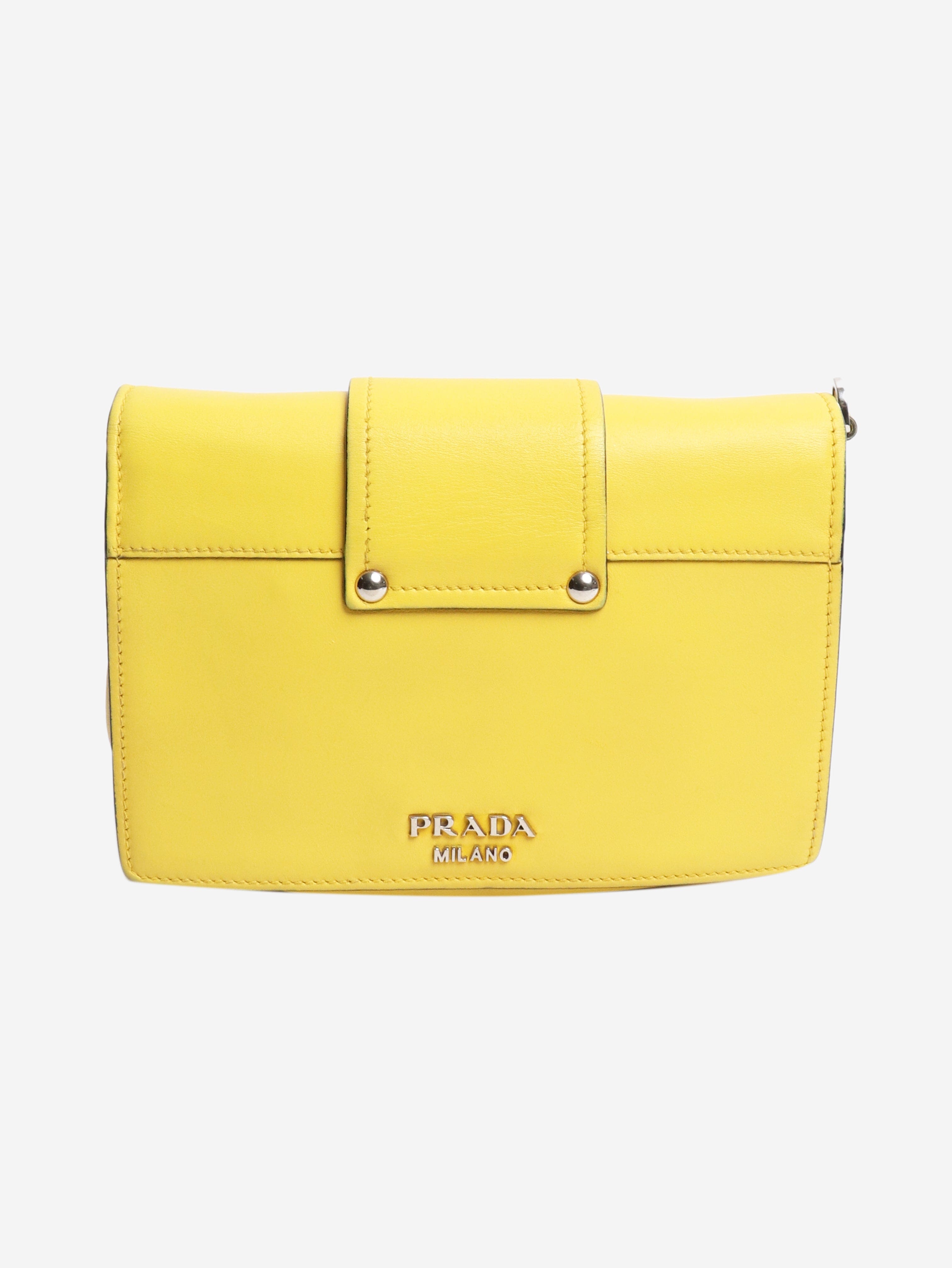 Yellow City plex ribbon crossbody bag Shoulder bags Prada 