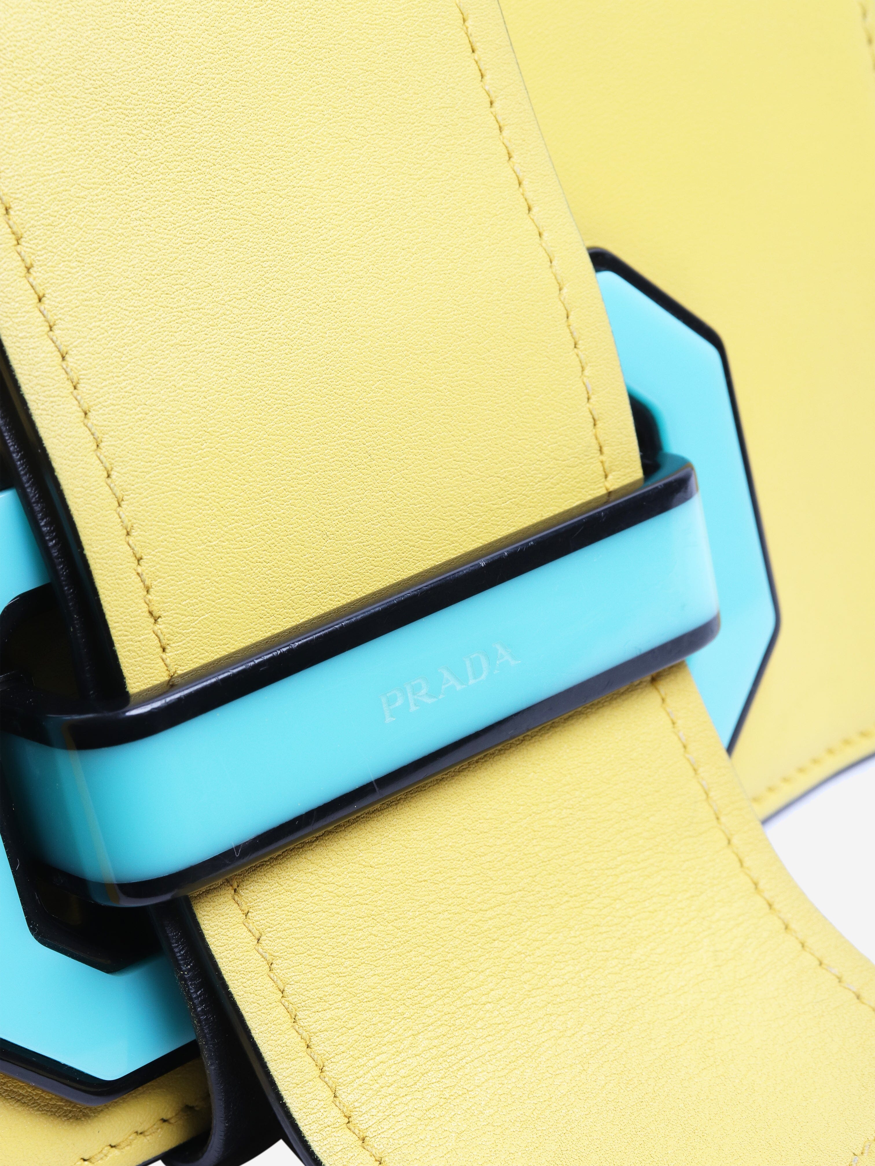Yellow City plex ribbon crossbody bag Shoulder bags Prada 