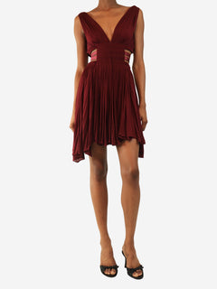 Burgundy mini cut-out dress - size UK 10 Dresses Alaia 