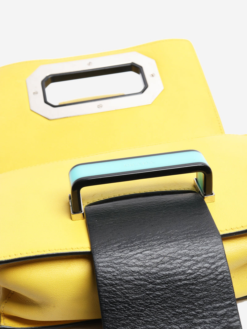 Yellow City plex ribbon crossbody bag Shoulder bags Prada 