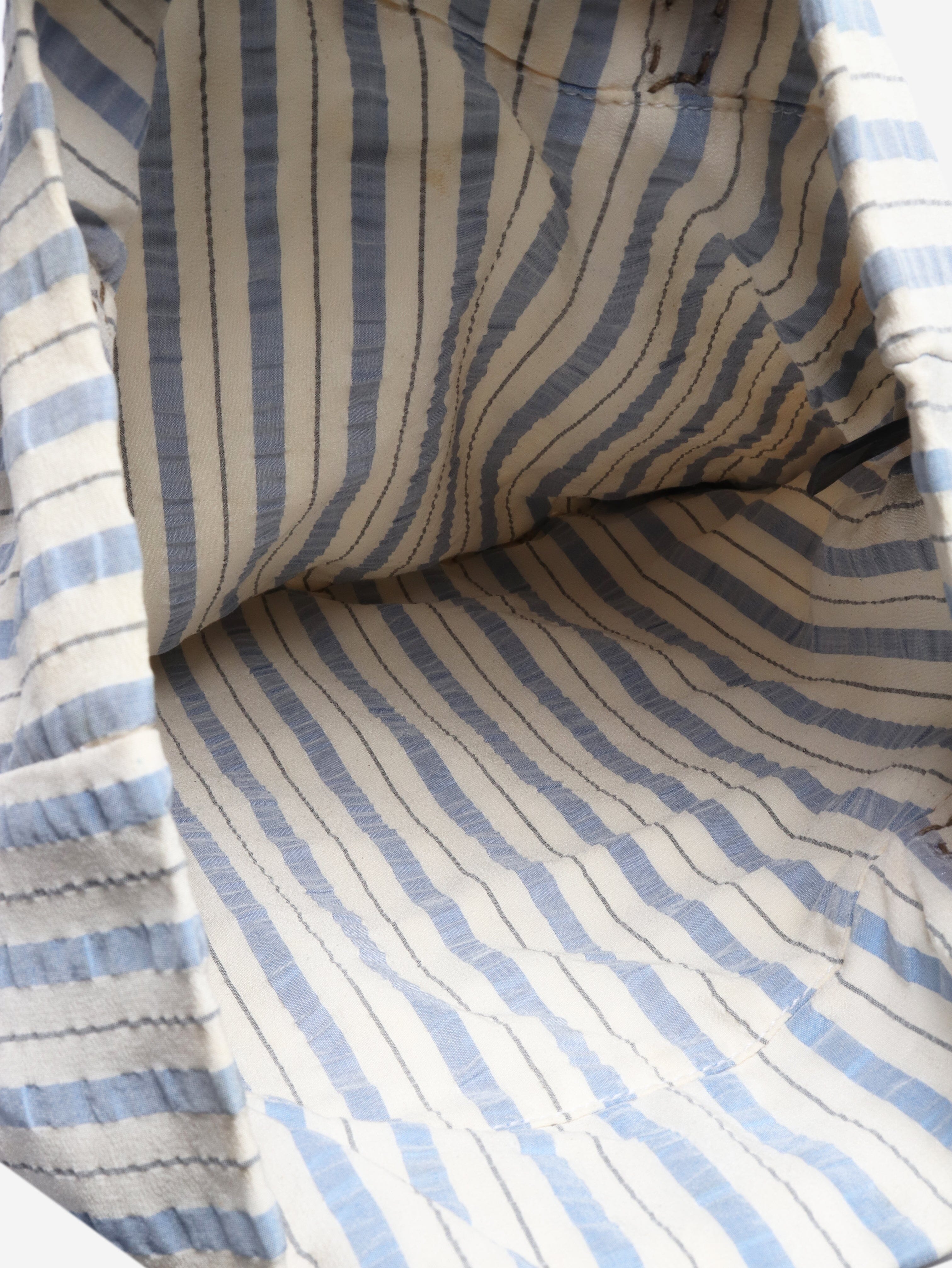 Cream and blue striped tote bag Bags Fendi 