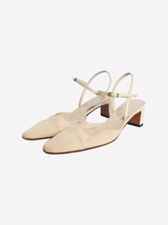 Beige slingback heels - size EU 38.5 (UK 5.5)