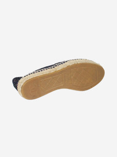 Dark blue sparkly espadrilles - size EU 38 Flat Shoes Chanel 