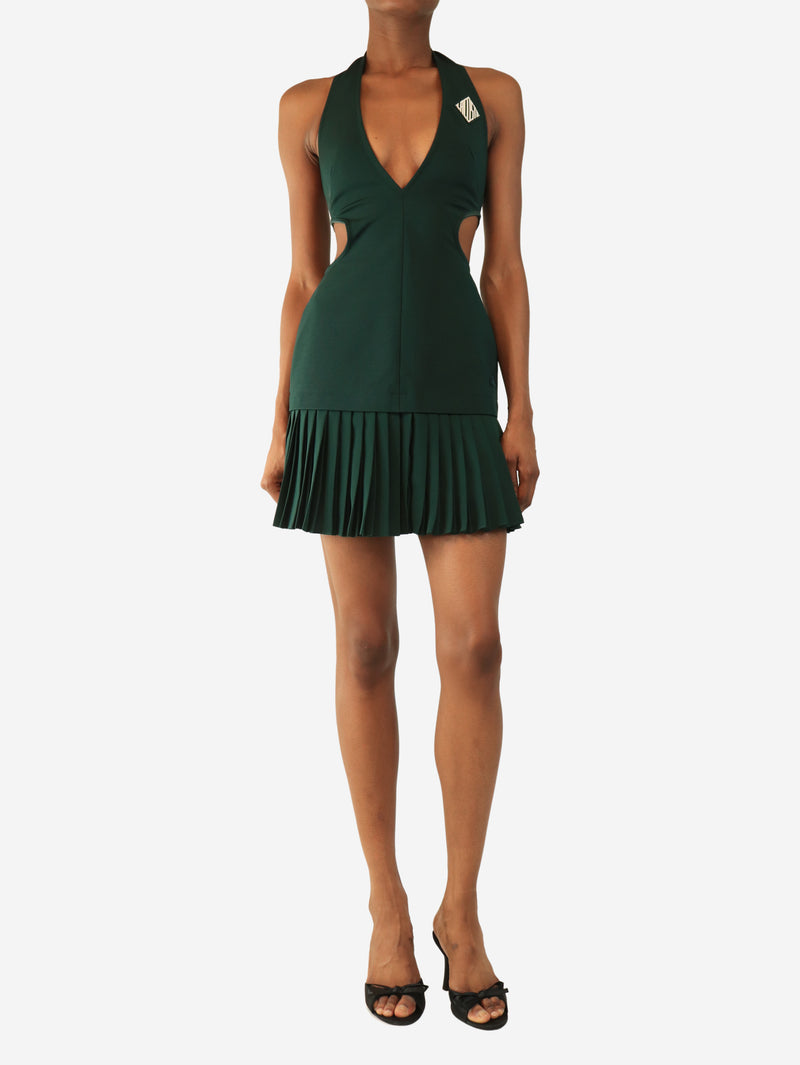 Green backless mini dress - size UK 6