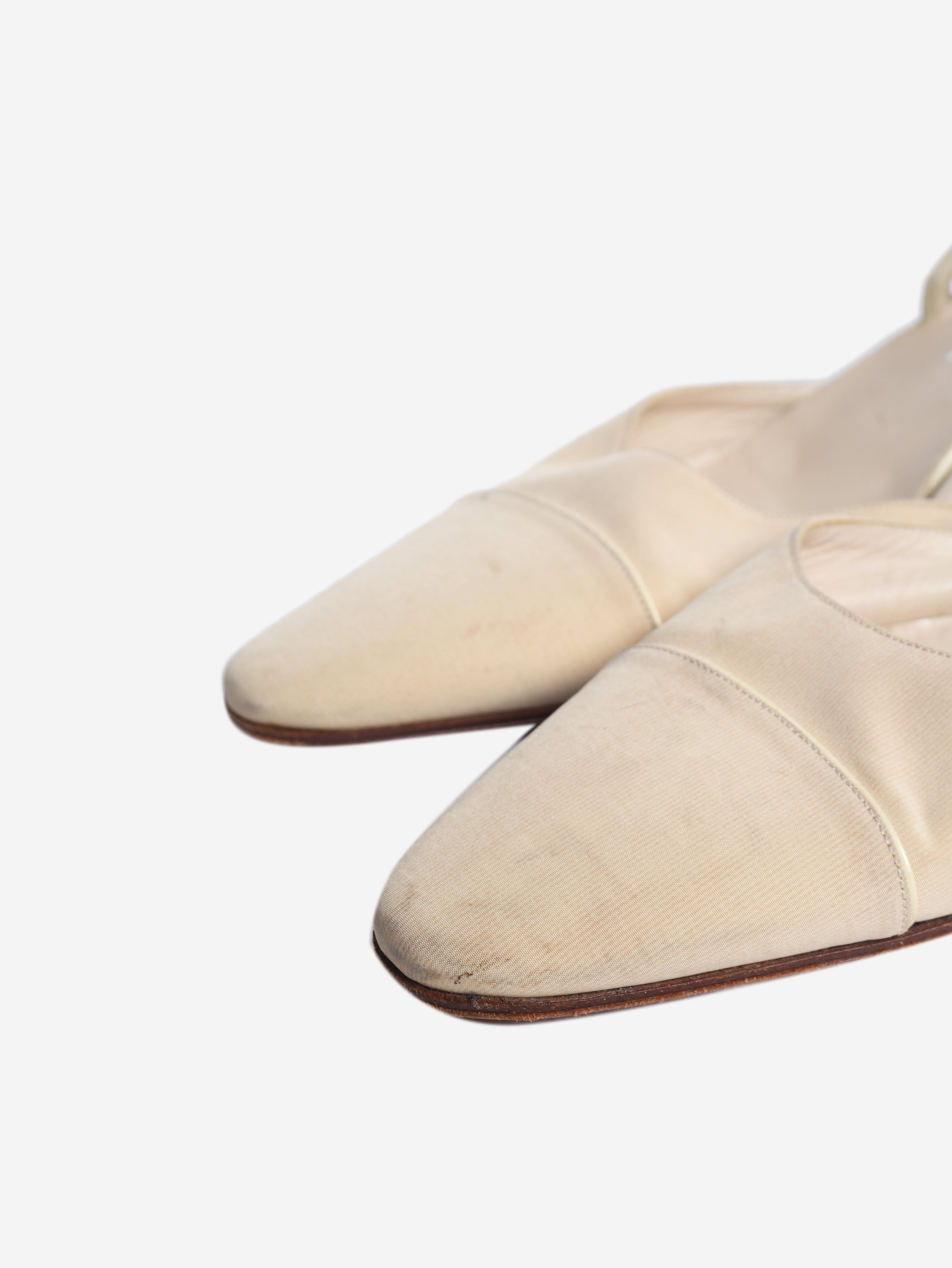 Beige slingback heels - size EU 38.5 (UK 5.5)