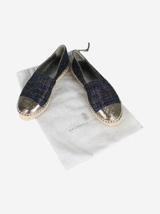 Chanel Dark blue sparkly espadrilles - size EU 38