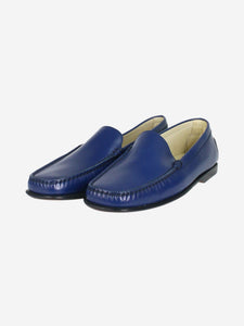 Tod's Blue leather flat shoes - size EU 39.5