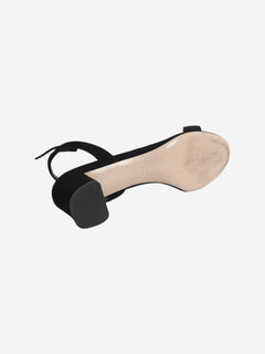 Black suede sandal heels - size EU 41