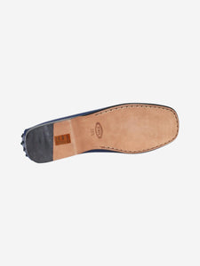Tod's Blue leather flat shoes - size EU 39.5