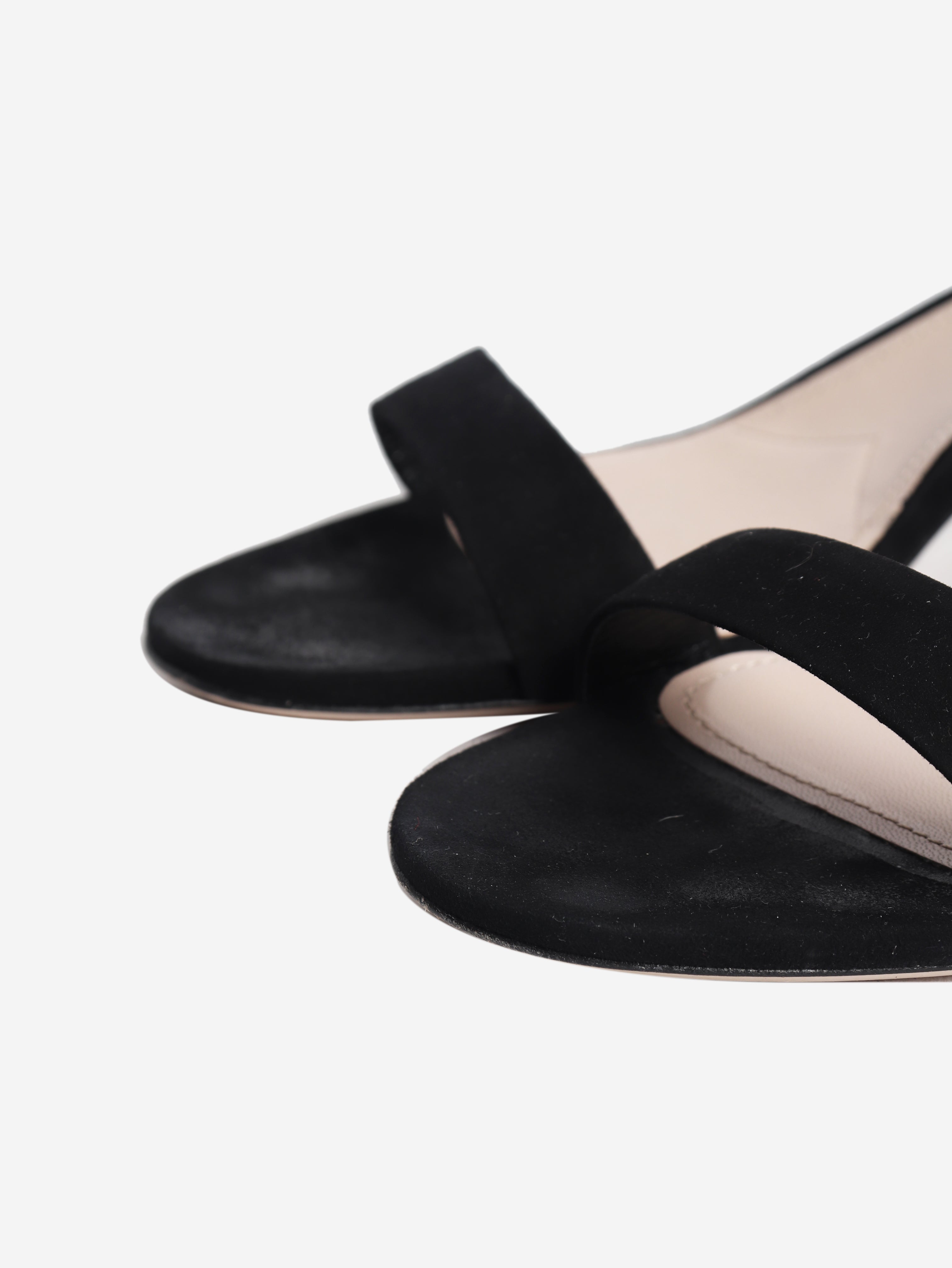 Black suede sandal heels - size EU 41