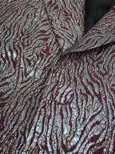 Dries Van Noten Purple metallic patterned blazer - size UK 10