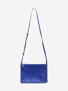 Celine Blue leather trio cross-body bag