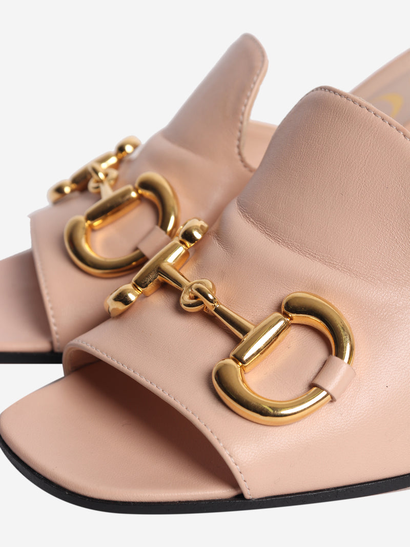 Pink horsebit mules - size EU 37.5 (UK 4.5)