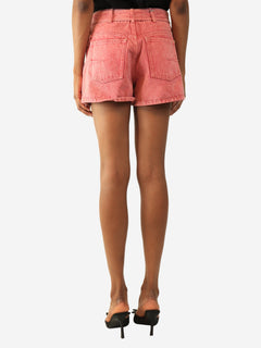 Pink acid wash shorts - size UK 8 Denim Christian Dior 