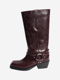 Maroon western boots - size EU 38 (UK 5)