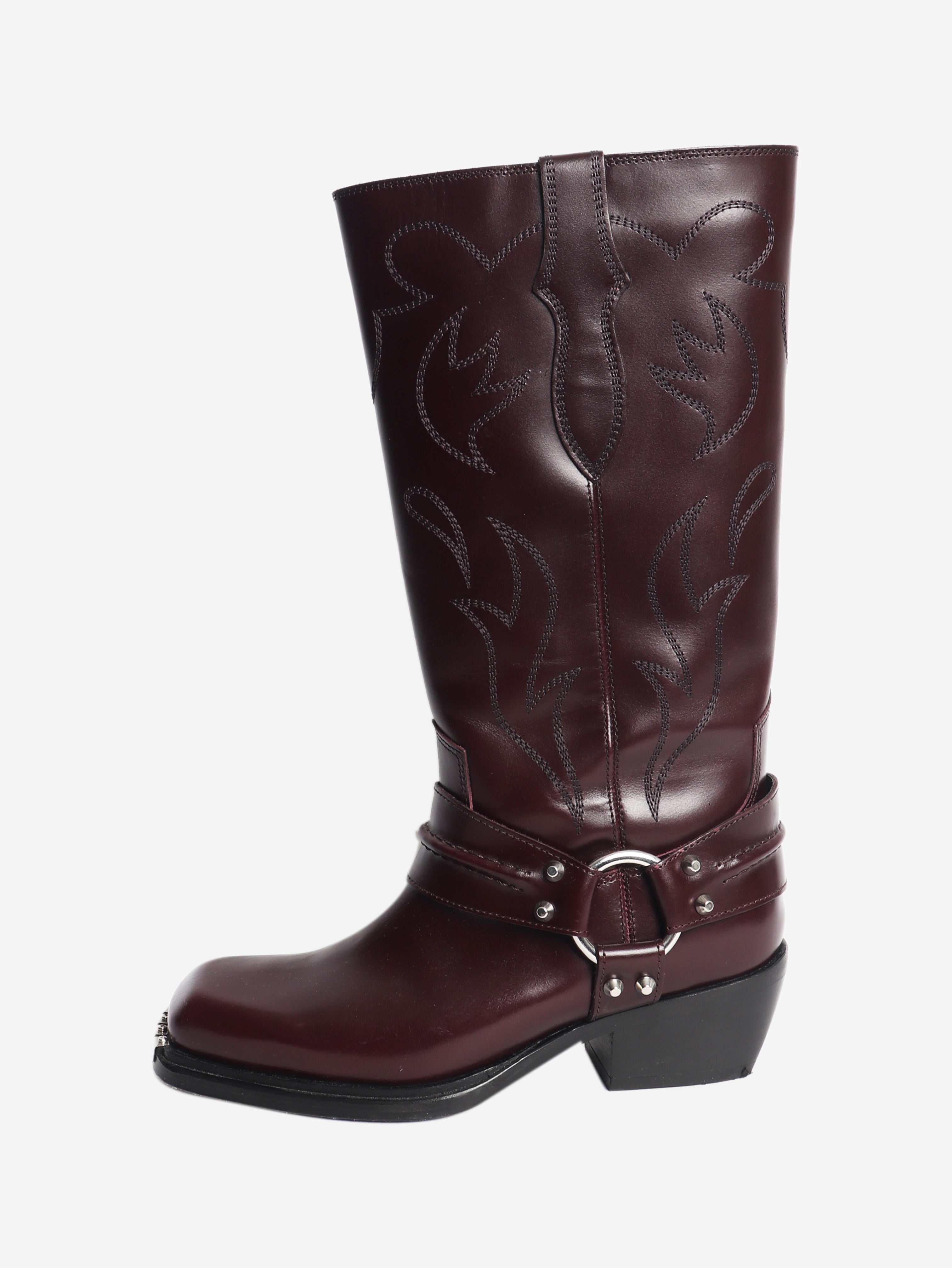 Maroon western boots - size EU 38 (UK 5)