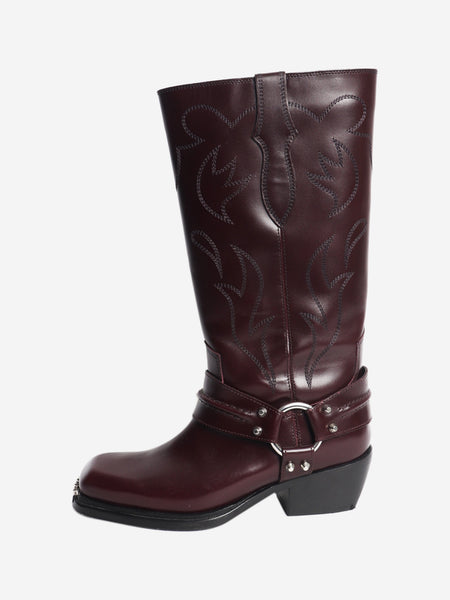 Maroon western boots - size EU 38 (UK 5) product image