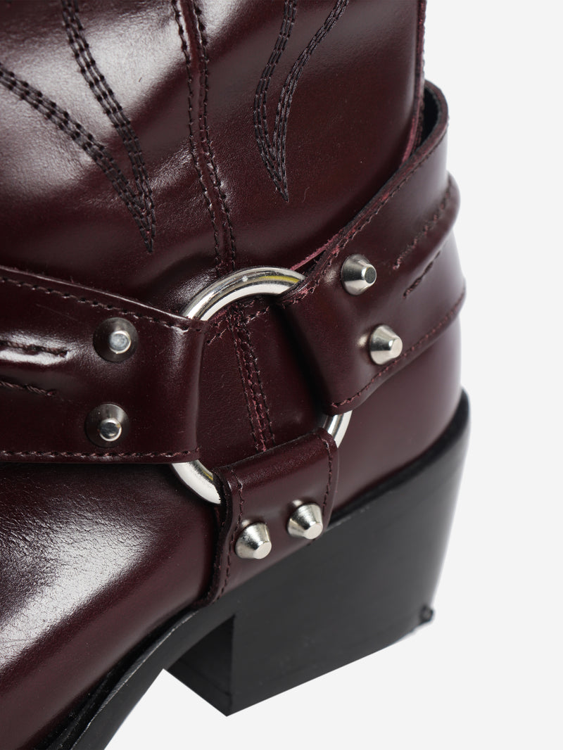 Maroon western boots - size EU 38 (UK 5)