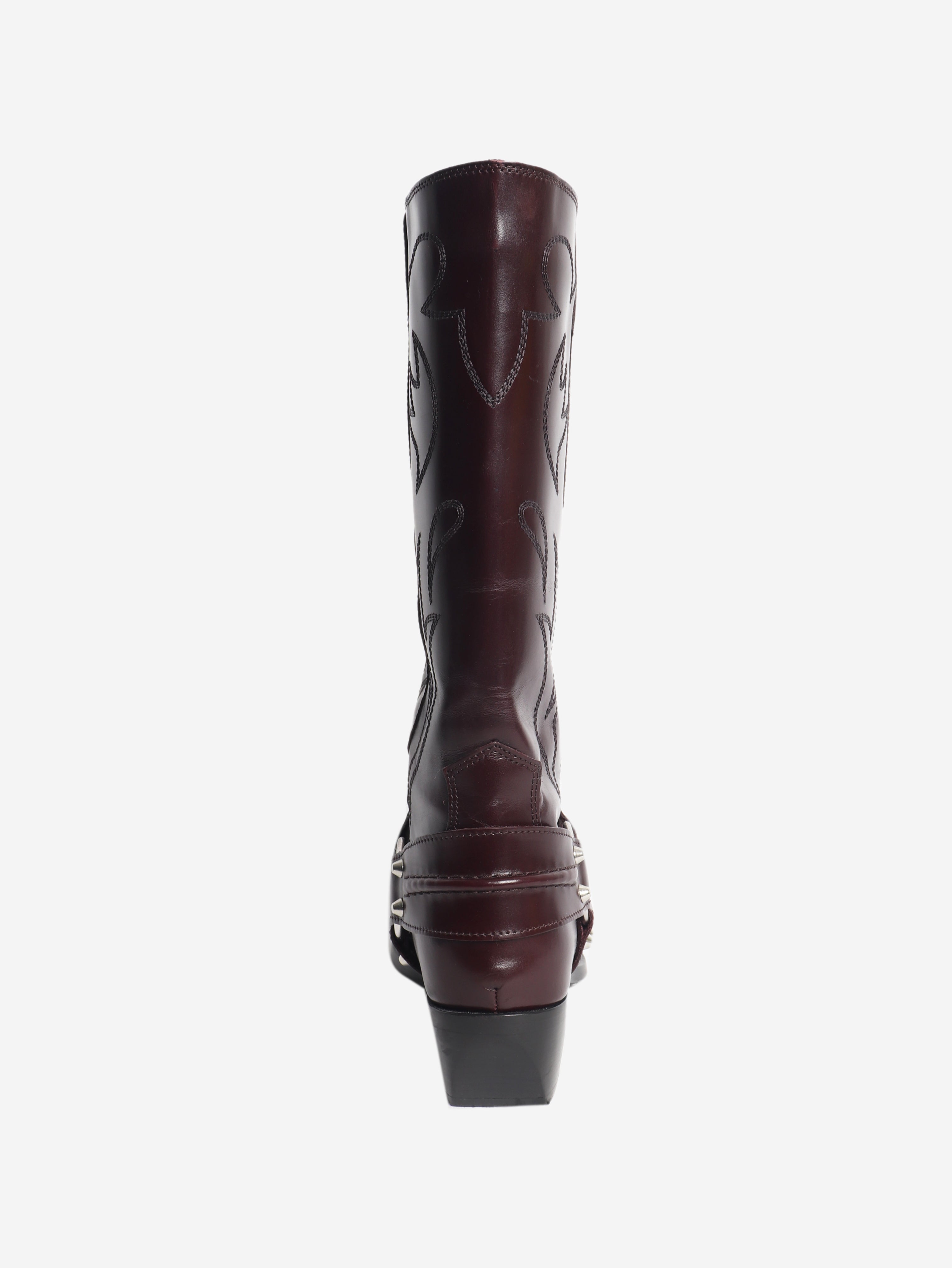 Maroon western boots - size EU 38 (UK 5)
