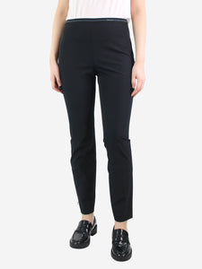 Prada Black slim-fit trousers - size UK 10