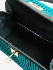 Hermes Green vintage 1991 satin pleated mini Kelly 20 bag