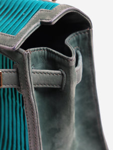 Hermes Green vintage 1991 satin pleated mini Kelly 20 bag