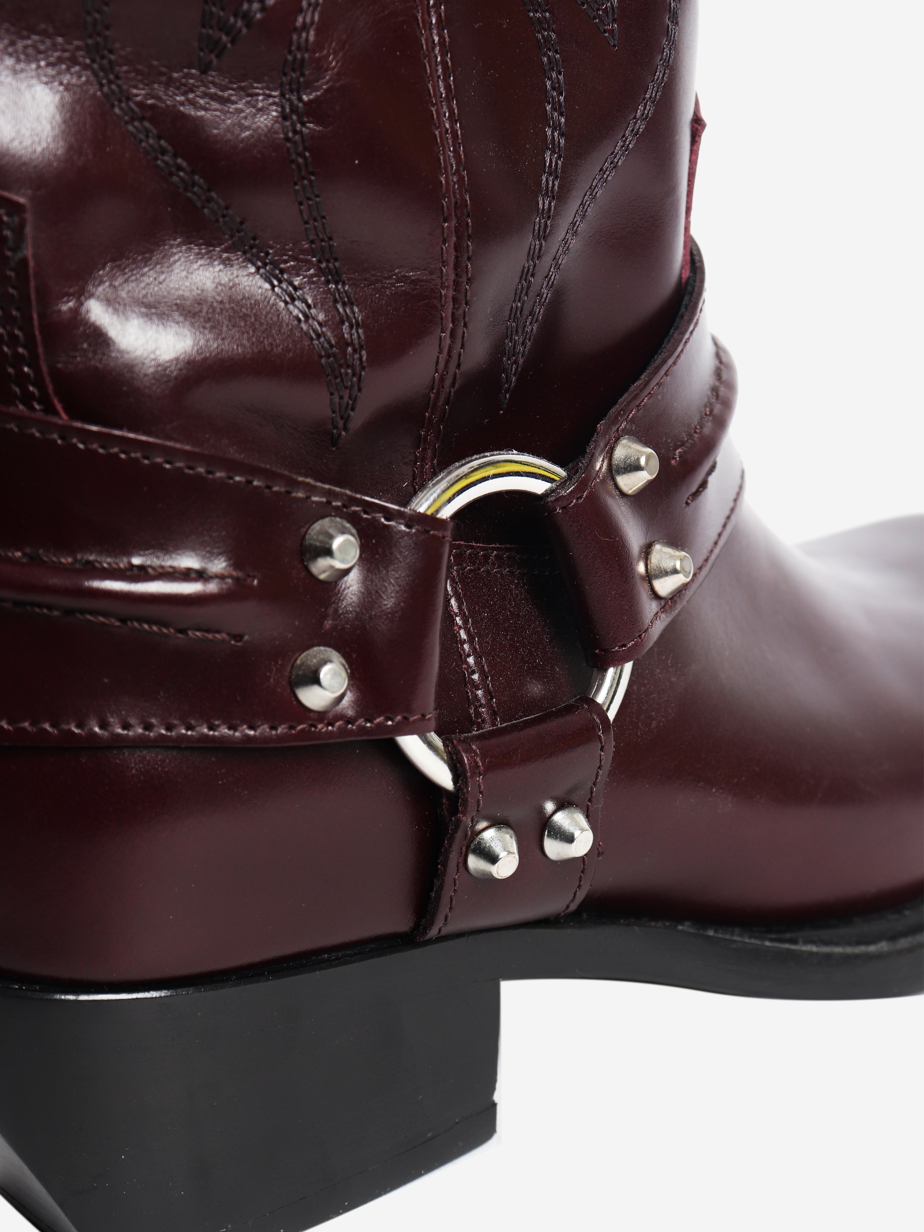 Maroon western boots - size EU 38 (UK 5)