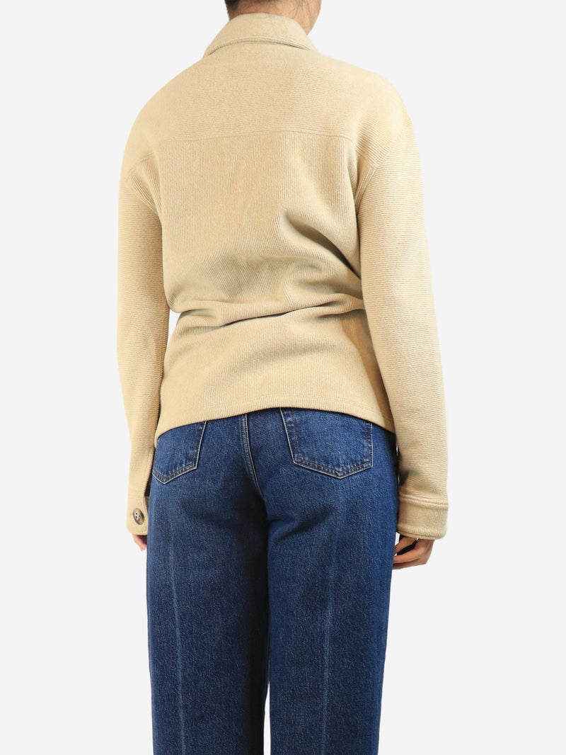 Neutral half-zip pocket jumper - size S Knitwear Victoria Victoria Beckham 