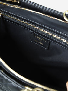 Christian Dior Black Lady Dior leather shoulder bag