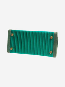 Hermes Green vintage 1991 satin pleated mini Kelly 20 bag