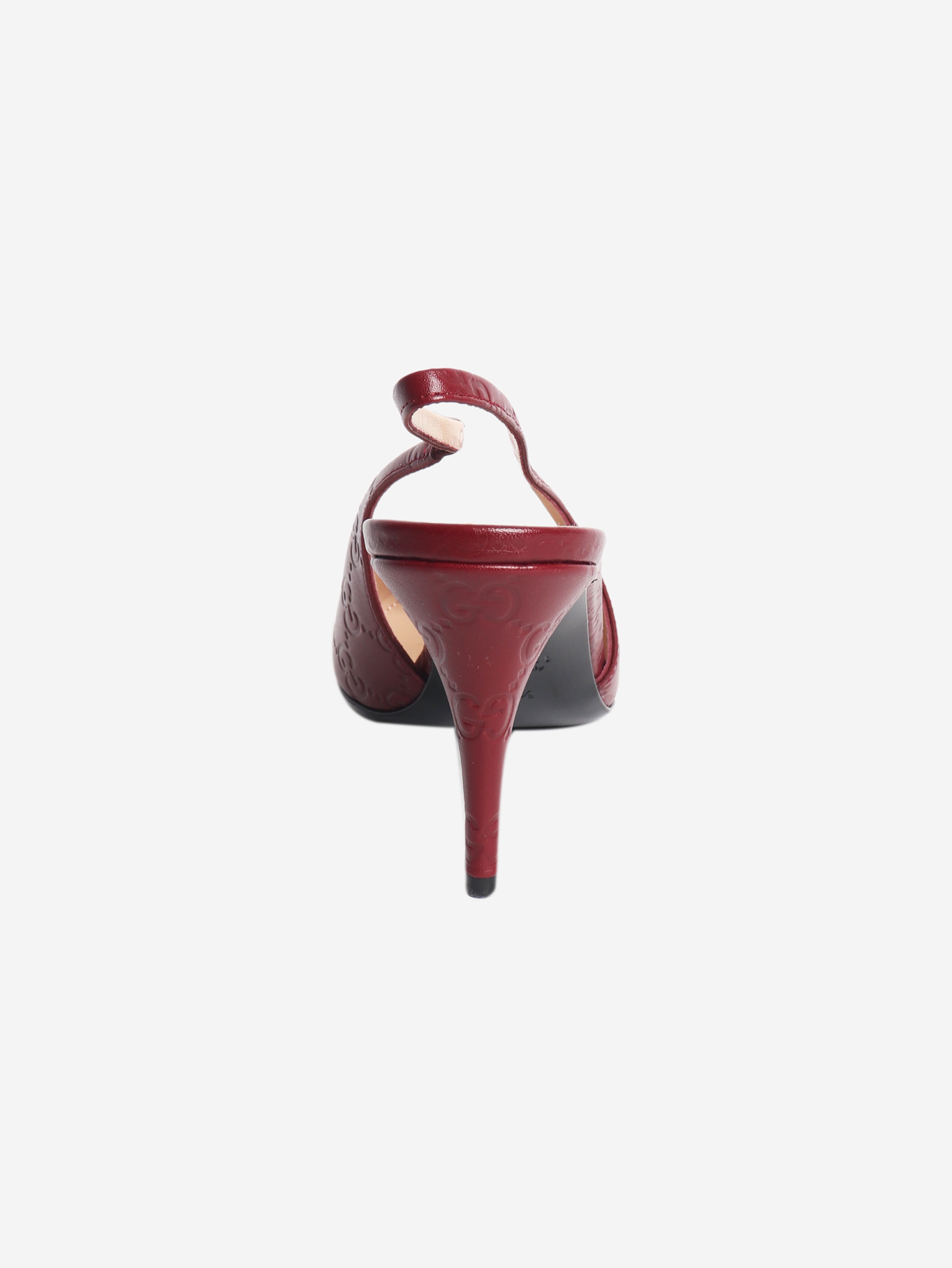 Red horsebit slingback heels - size EU 37.5 (UK 4.5)