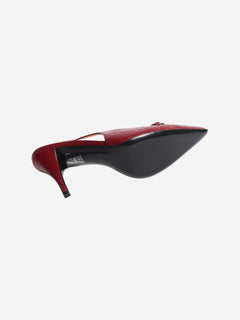 Red horsebit slingback heels - size EU 37.5 (UK 4.5)