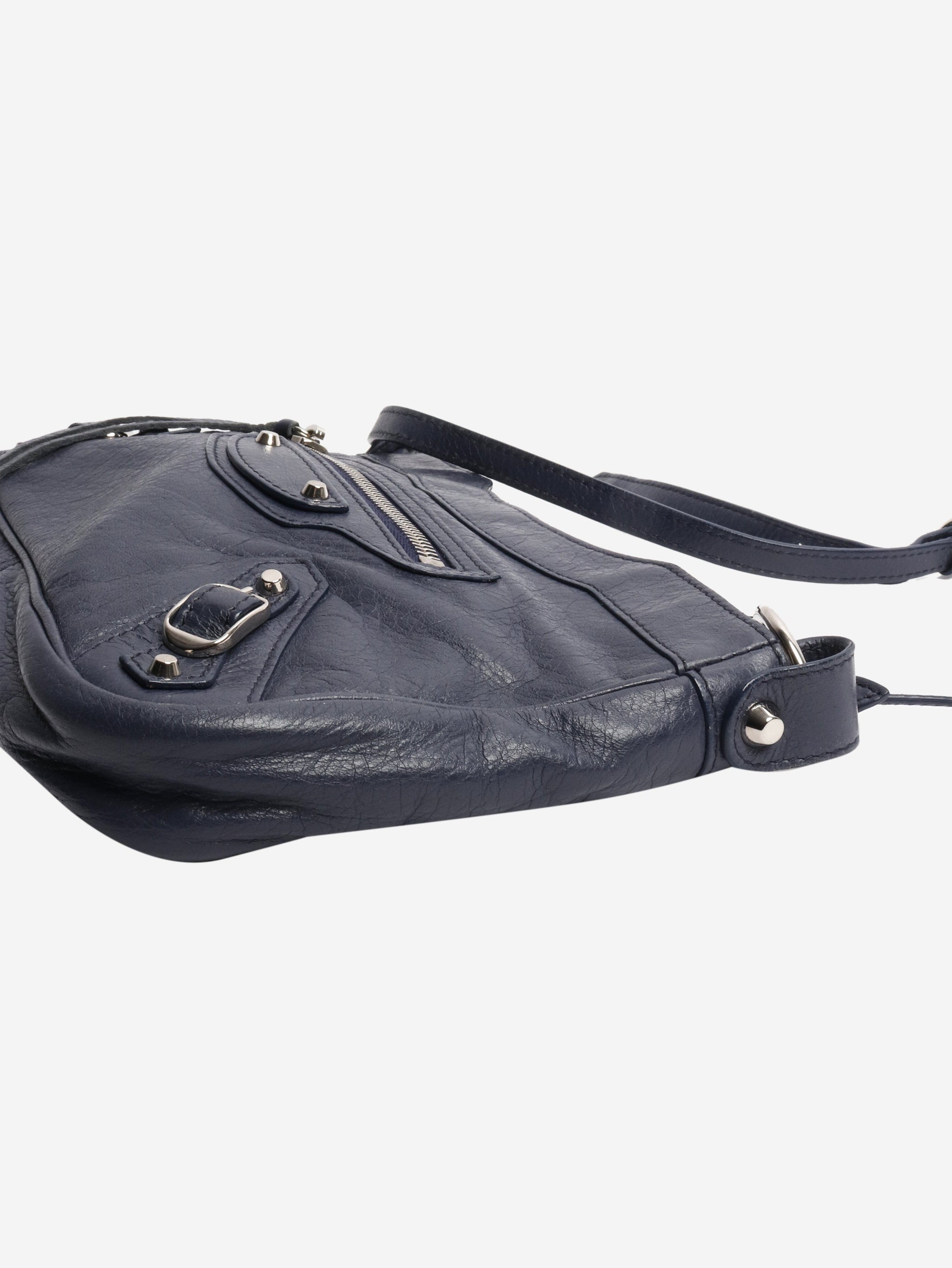BALENCIAGA ネイビー　ボディバッグ BALENCIAGA ボディバッグ ネイビー 値下げしましたの通販｜www