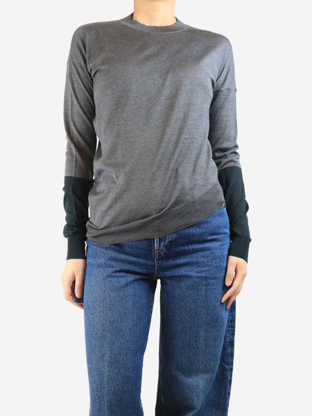 Grey wool-blend sweater - size UK 8 product image