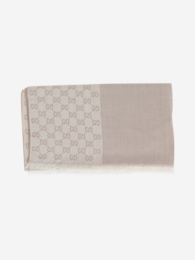 Taupe GG jacquard pattern scarf Scarves Gucci 