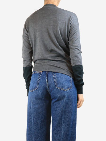 Grey wool-blend sweater - size UK 8 alternate image