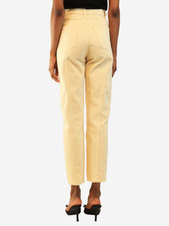Butter yellow high-waisted jeans - size UK 6 Denim Sandro 