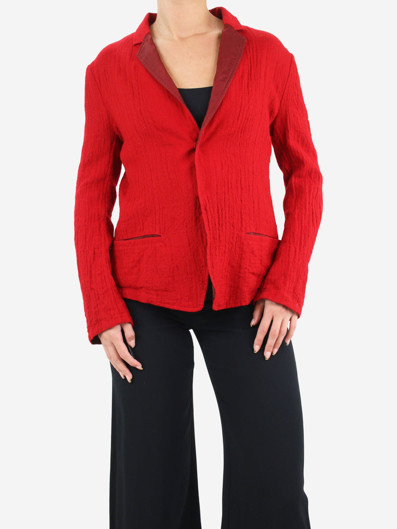 Red lightweight wool jacket - size UK 10 Coats & Jackets Y's 