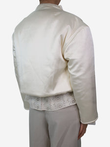 Karpova Cream cropped bomber jacket - size S