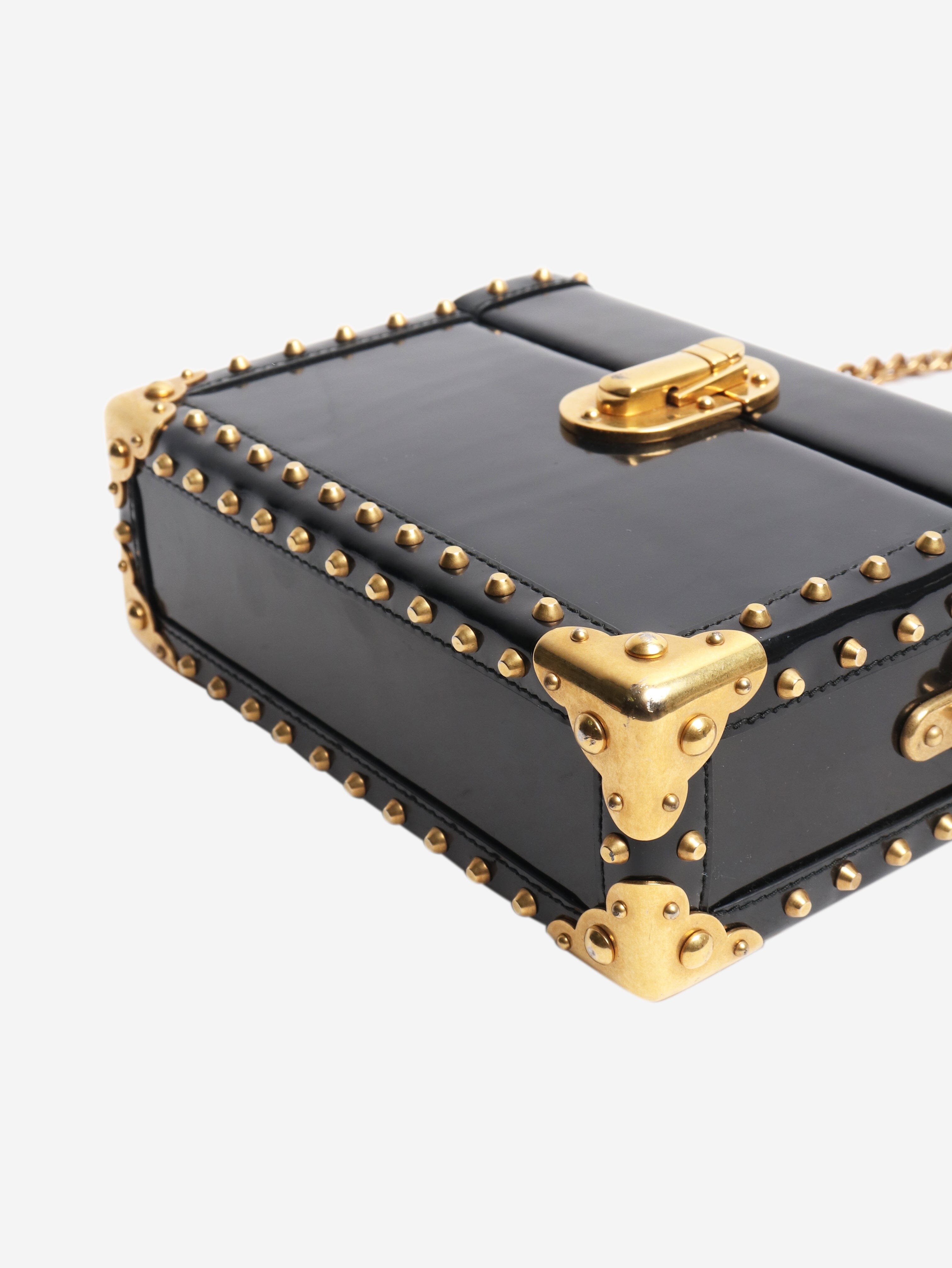 Black treasure trunk box Shoulder bags Prada 