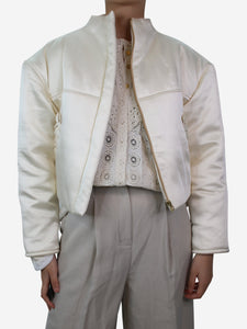 Karpova Cream cropped bomber jacket - size S