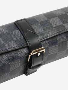 Louis Vuitton Black 2013 Damier Graphite 3 Watch Case