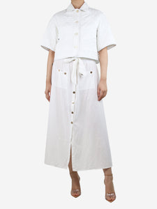 Melissa Odabash White buttoned pocket midi skirt - size S