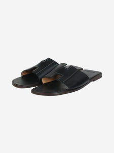 Hermes Black H sandals - size EU 39