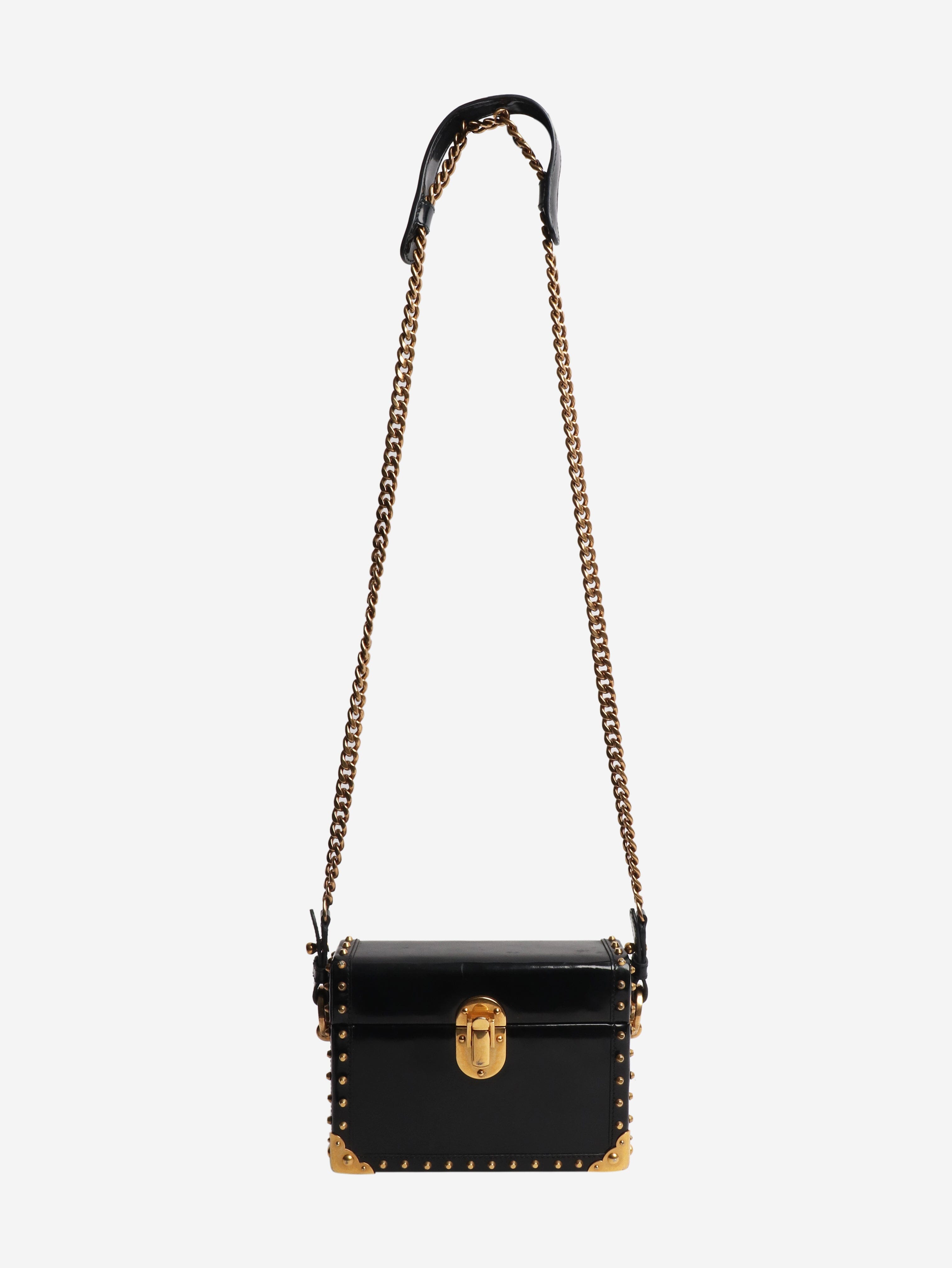 Black treasure trunk box Shoulder bags Prada 