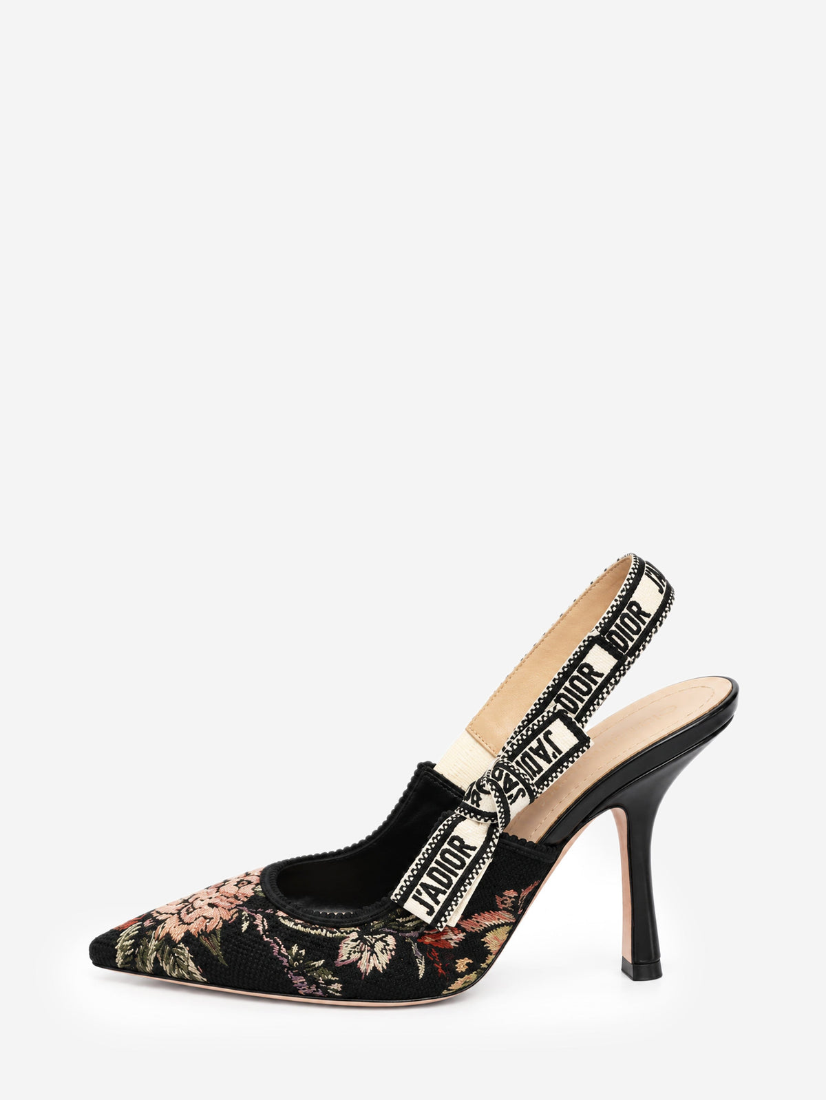 Black floral embroidered J'Adior slingback pumps - size EU 38.5 Heels Dior 