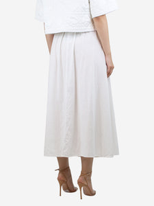 Melissa Odabash White buttoned pocket midi skirt - size S