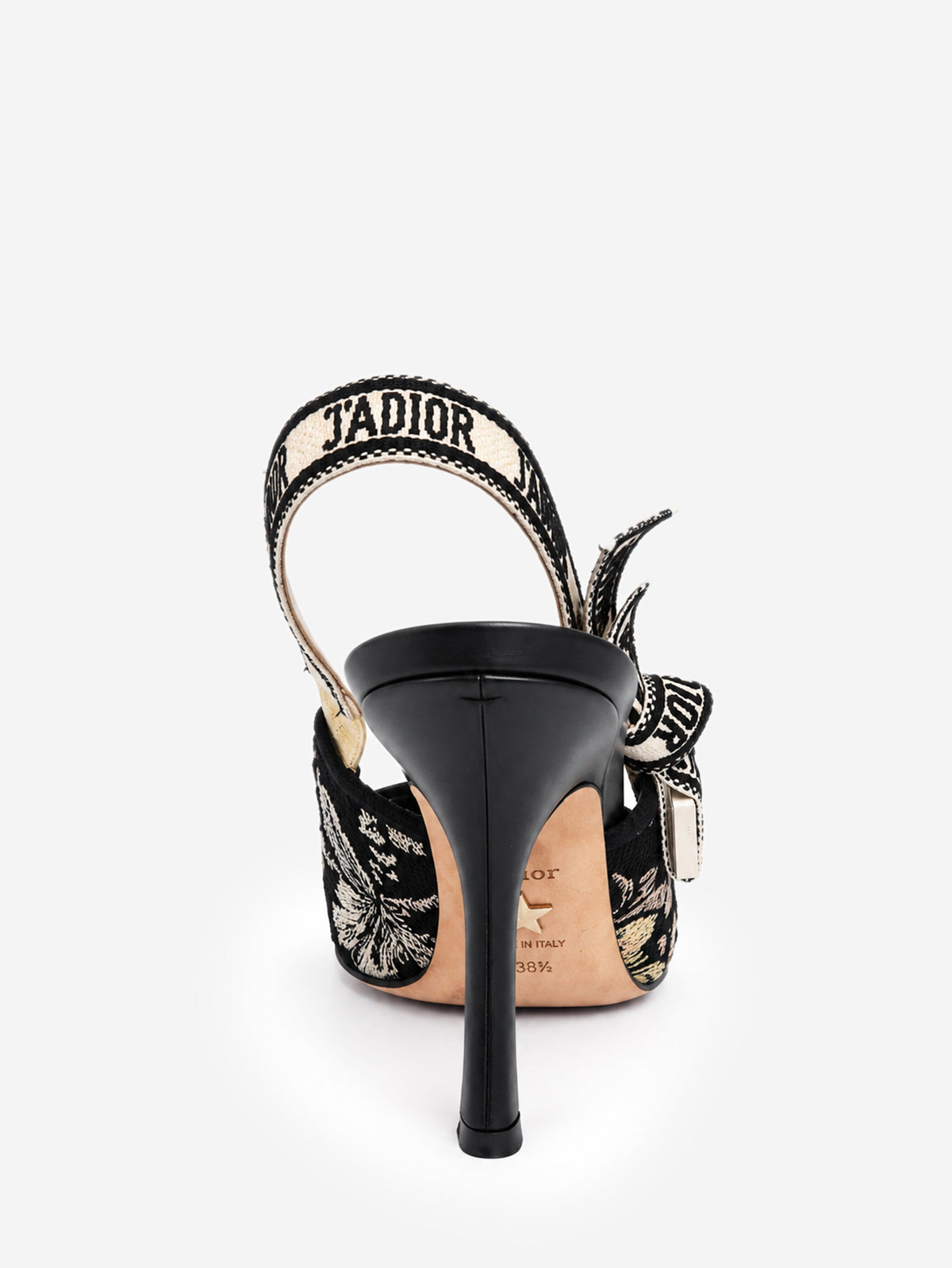 Black floral embroidered J'Adior slingback pumps - size EU 38.5 Heels Dior 